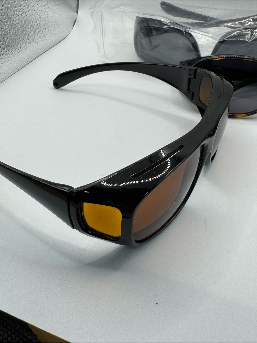 Lot of 3 Pairs of Fit over Sunglasses NEW. One‎ pair of Jonathan Fitovers